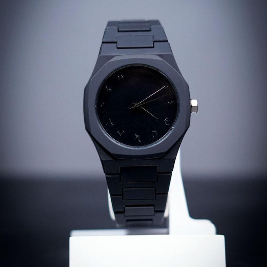 Black Luxury Watch For Men Water Resistance Stainless Steel