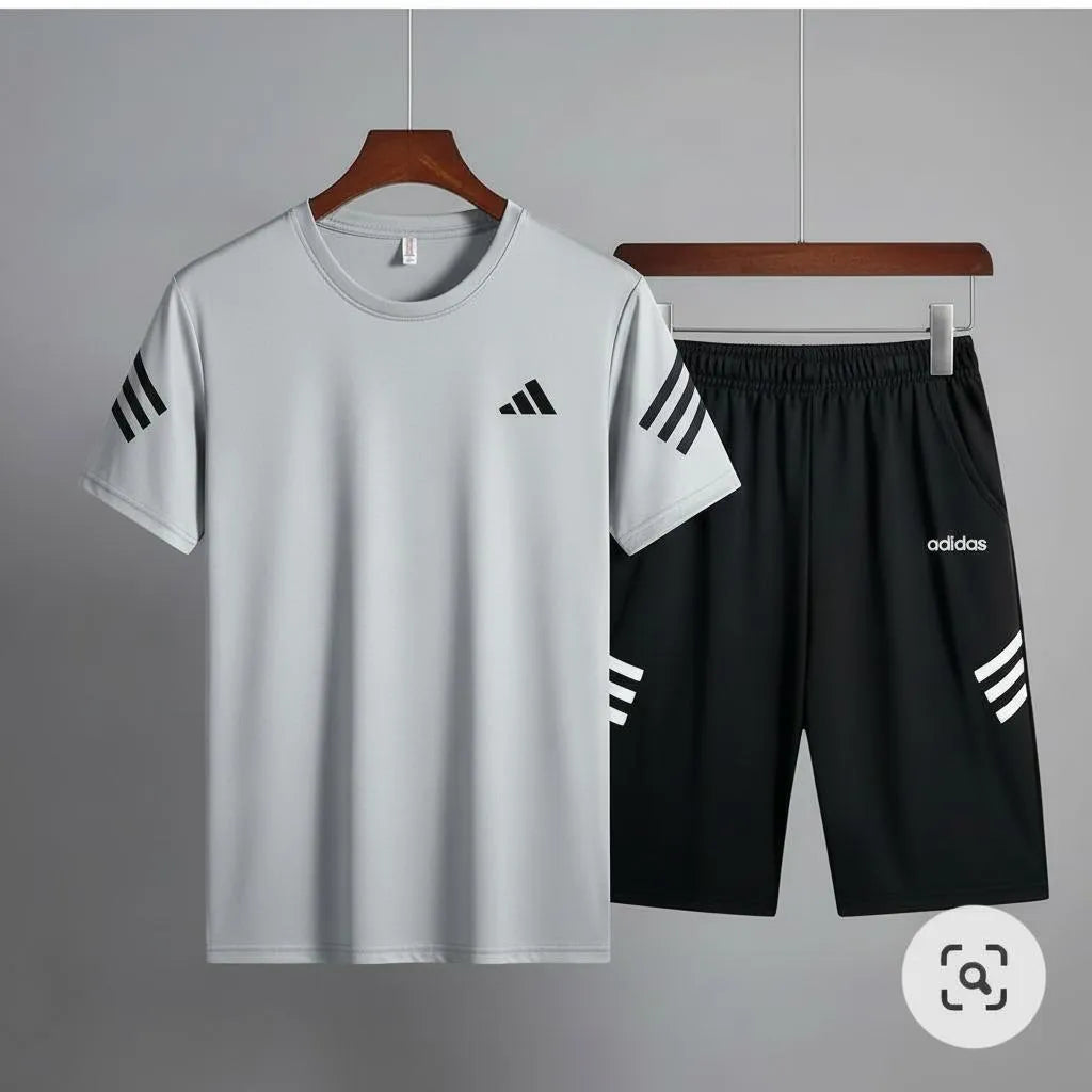 2 Pcs Men's Micro Printed Tracksuit
