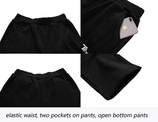 Men's Black Printed Tracksuit Set M7 Polyester