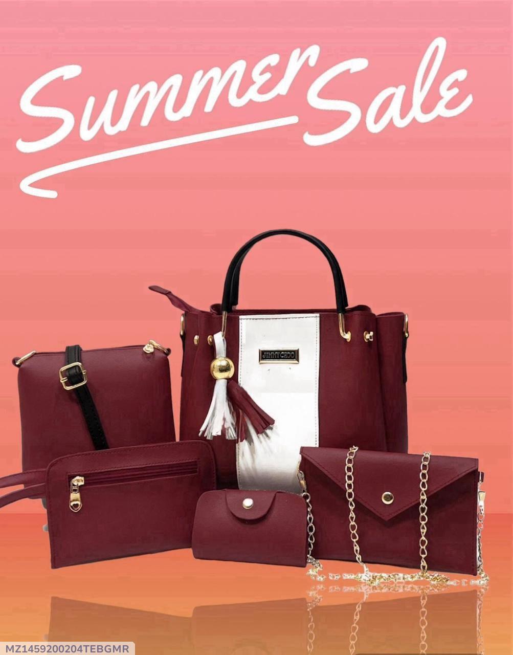 Premium Quality 5 Pcs Handbags Set For Girls