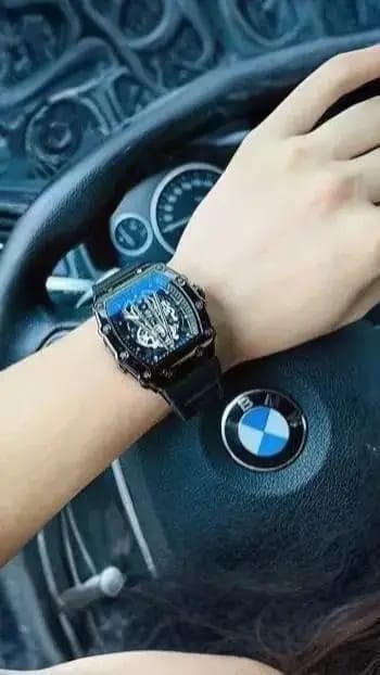 FARRAY Premium Skeleton Sports Watch- luxury Matte Black Edition