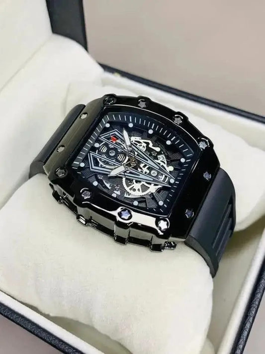 FARRAY Premium Skeleton Sports Watch- luxury Matte Black Edition