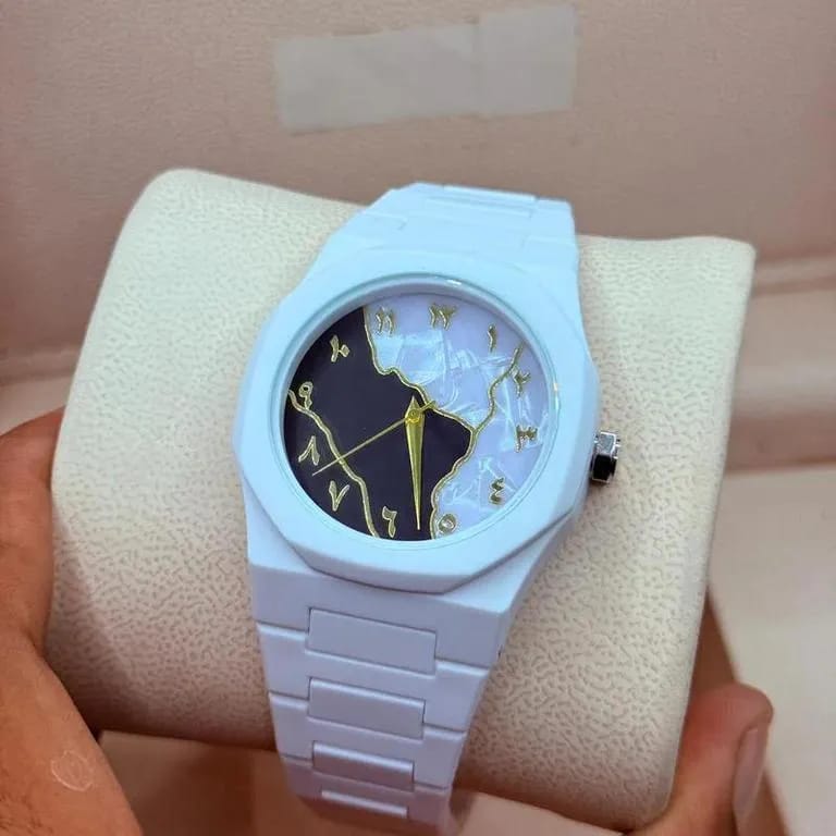 Premium Arabic Dial Minimalist Watch - Elegant White and Dual-Tone Edition