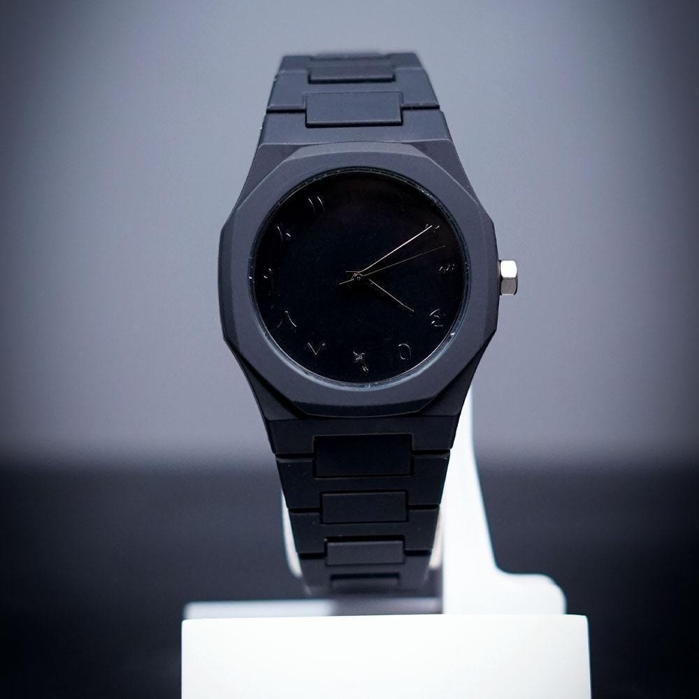 Black Luxury Watch For Men Water Resistance Stainless Steel