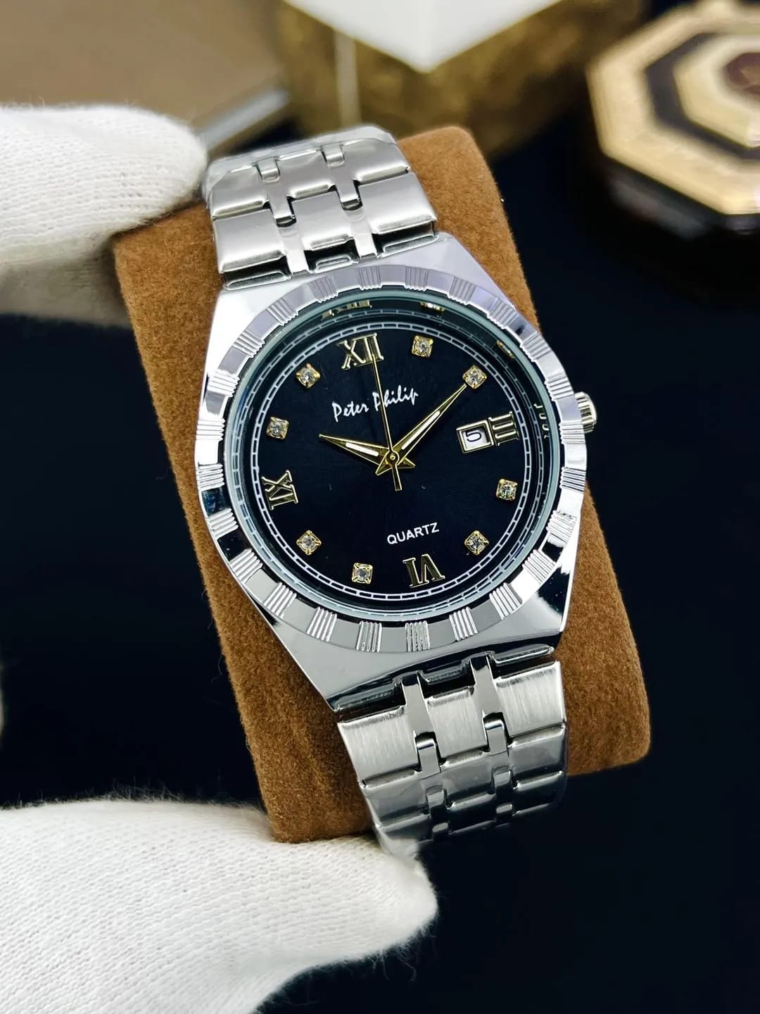 Men Multi-color Chain Strap Watch 10mm Round