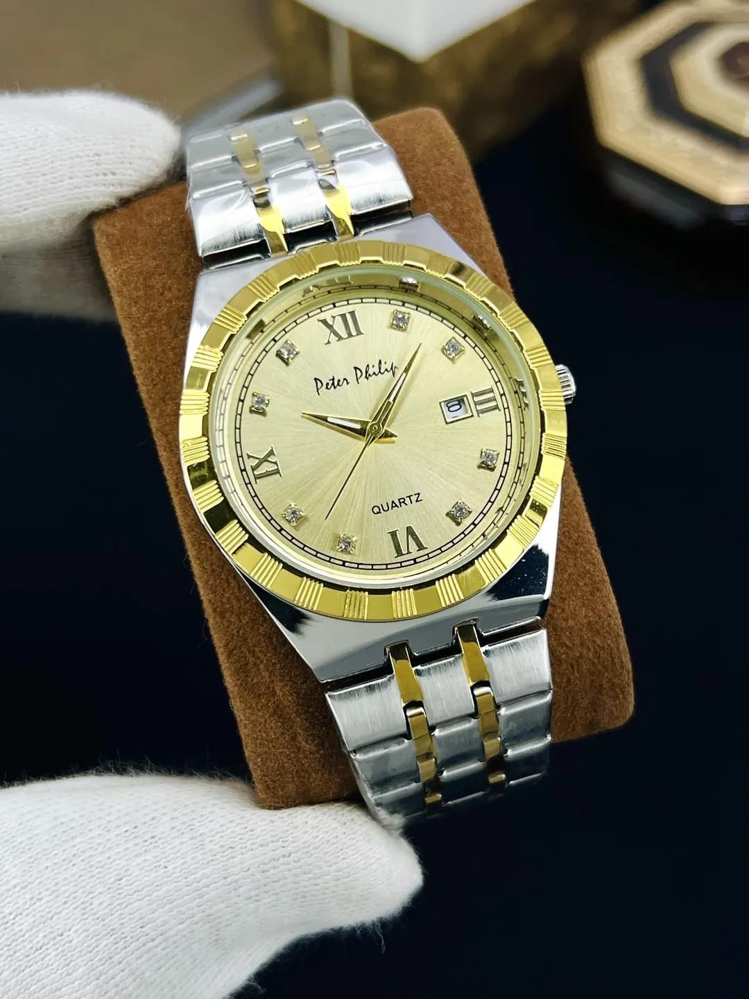 Men Multi-color Chain Strap Watch 10mm Round