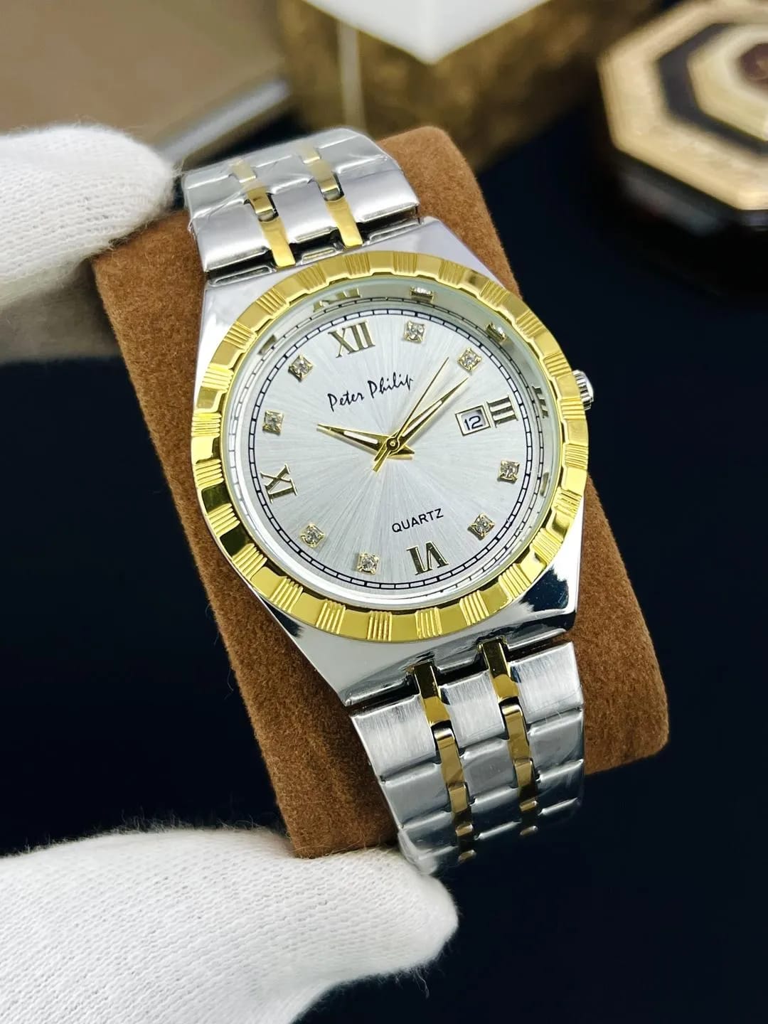Men Multi-color Chain Strap Watch 10mm Round
