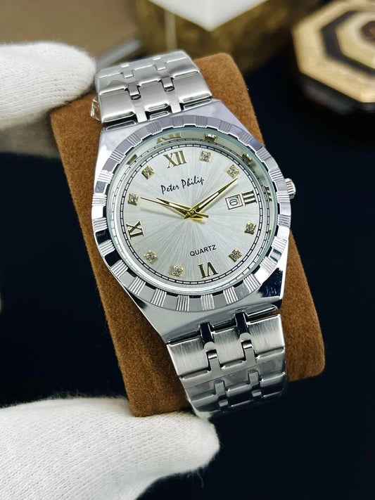 Men Multi-color Chain Strap Watch 10mm Round