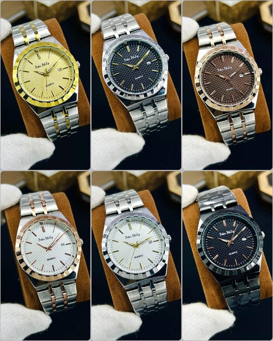 Men Multi-color Chain Strap Watch 10mm Round