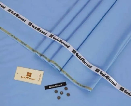 Royal Swiss Wash & Wear Blue Suit Fabric For Men