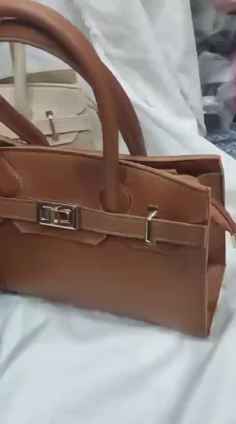 Leather Handbag With belt for women's