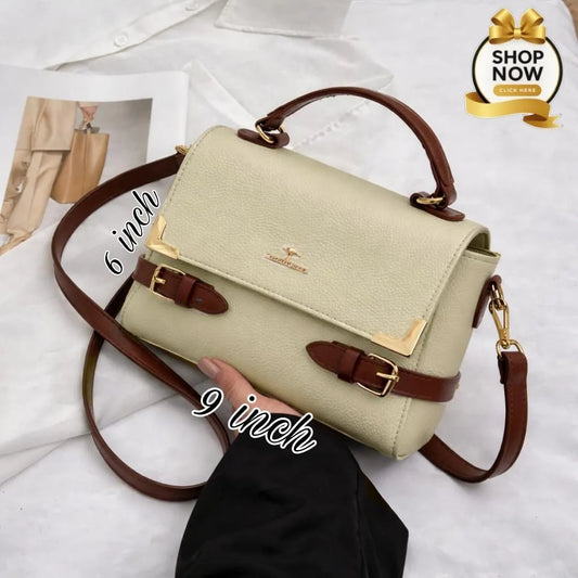 Black Leather Mobile Bag Medium Long Strap