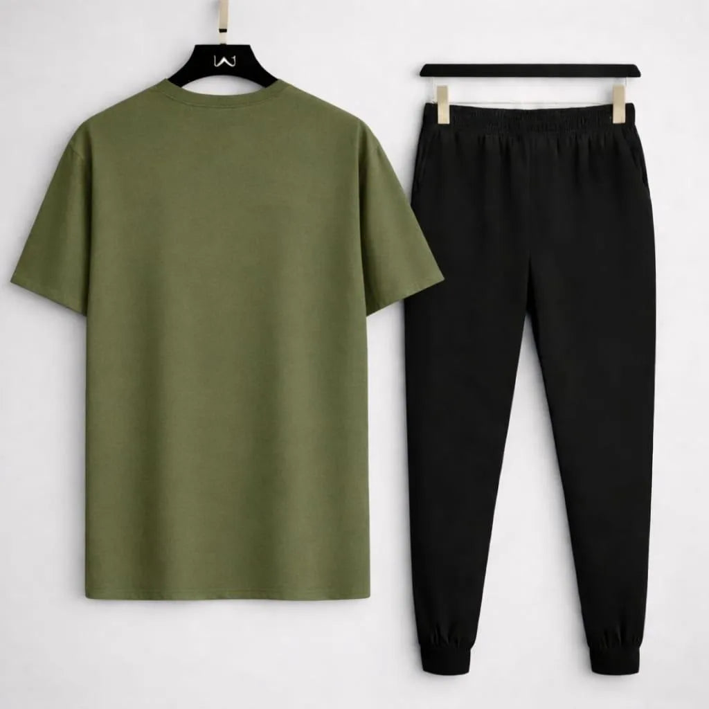 Men's R-Flex Track Suit Green Black Cotton