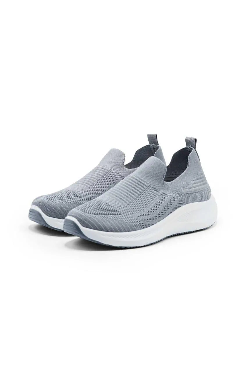 Men's Grey Slip-On Walking Sneakers