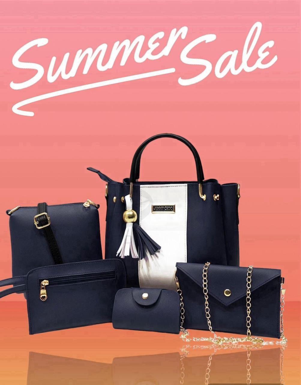 Premium Quality 5 Pcs Handbags Set For Girls