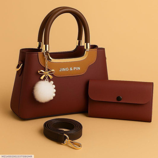 Handbags Set for Girl's with Gold Hardware