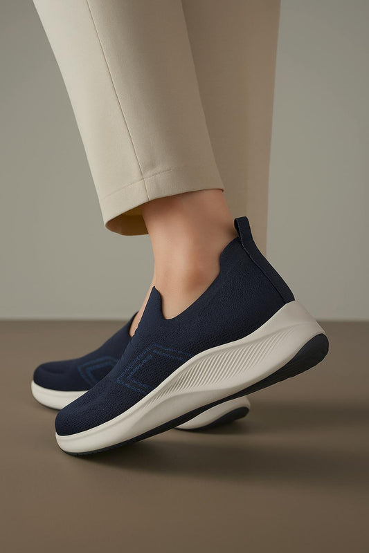 Premium Quality Blue Slip-On Shoes For Daily Wear