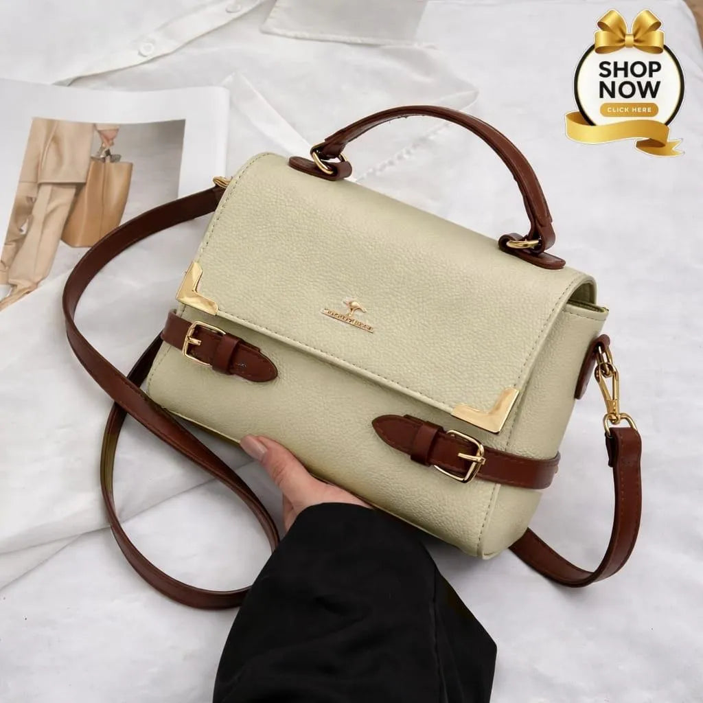 Black Leather Mobile Bag Medium Long Strap