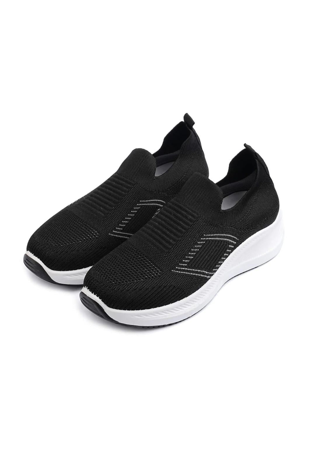 Black Casual Sketchers Shoes For Men's