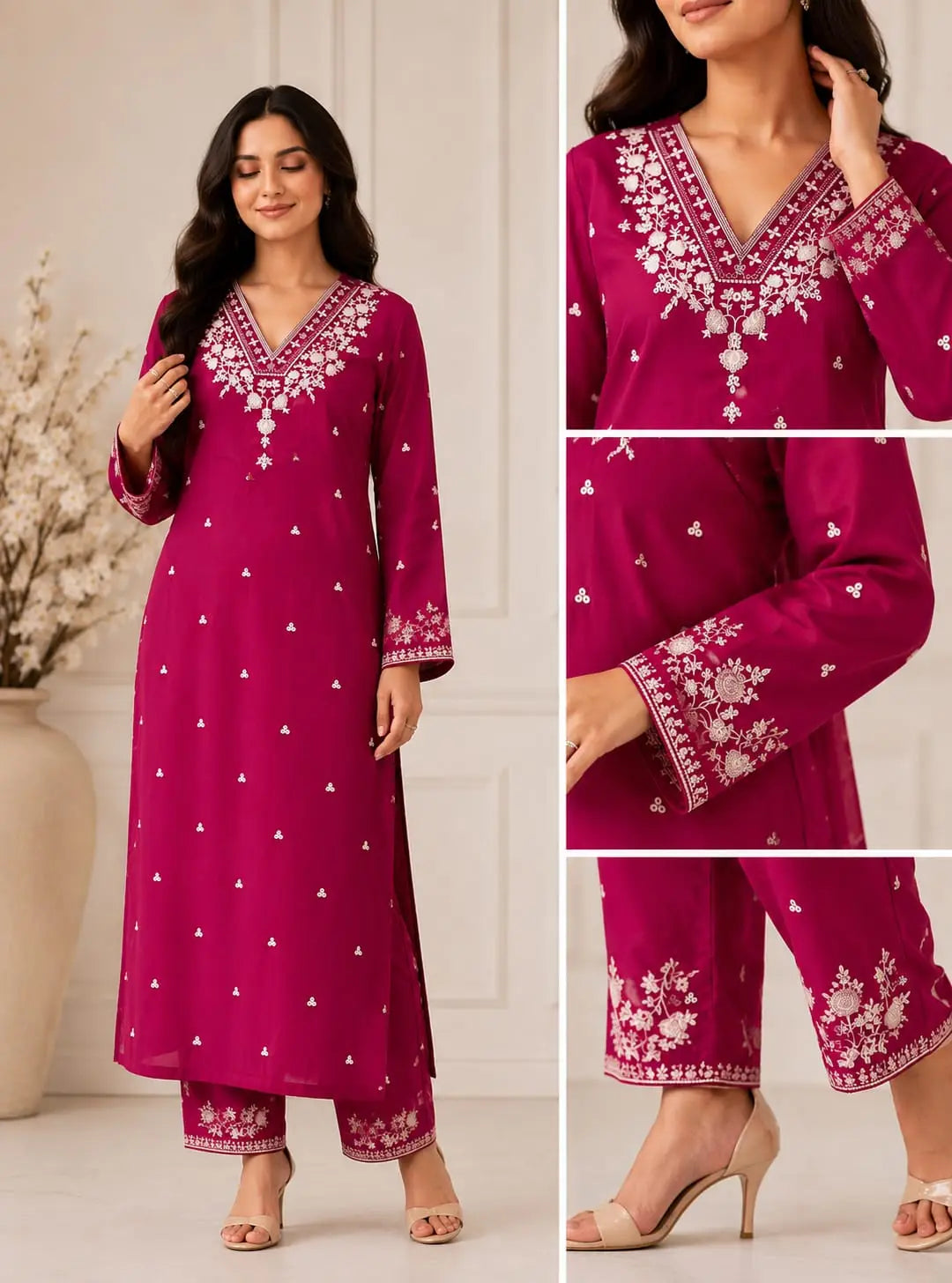 2 Pcs Embroidered Lawn Suit