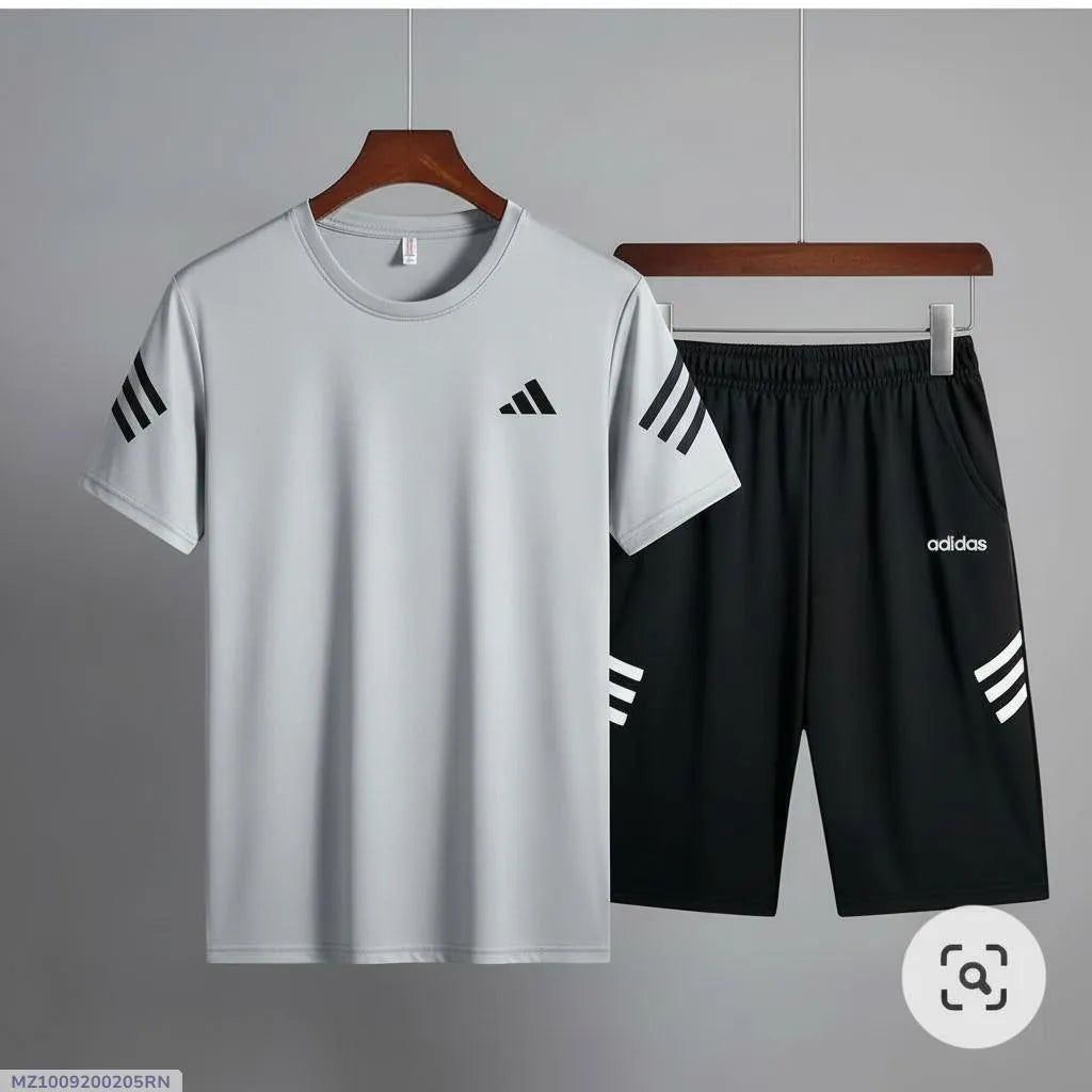 2 Pcs Men's Micro Printed Tracksuit