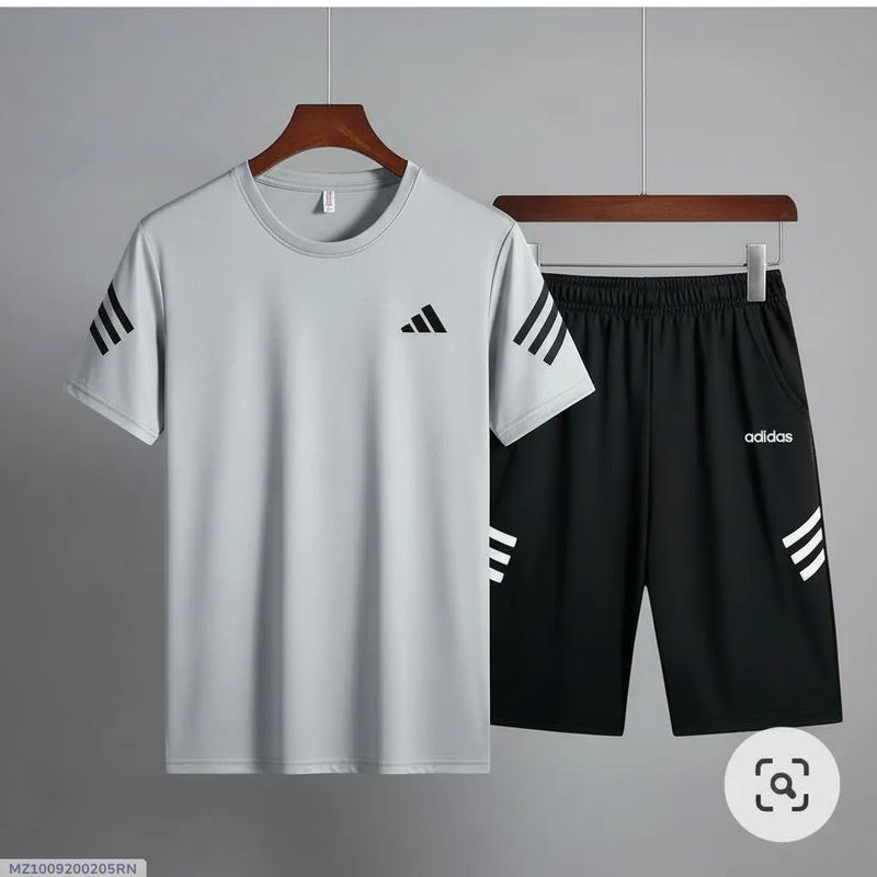 2 Pcs Men's Micro Printed Tracksuit