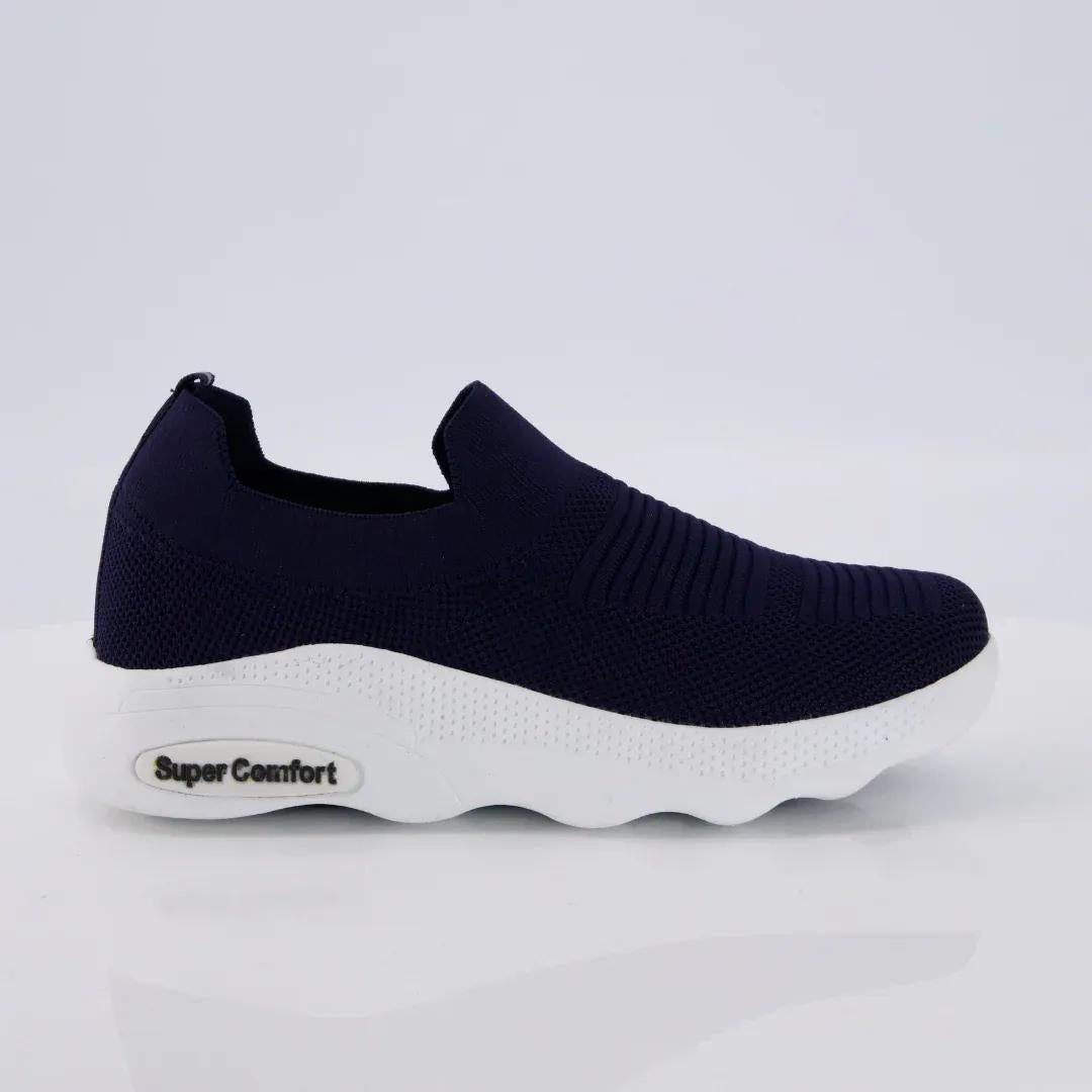 Men's Navy Blue Jersey Knit Slip-On Sneakers