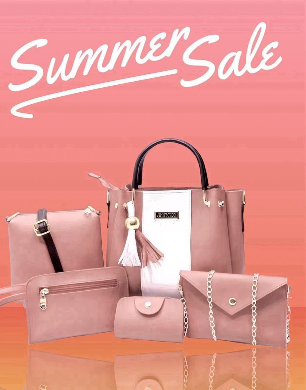 Premium Quality 5 Pcs Handbags Set For Girls