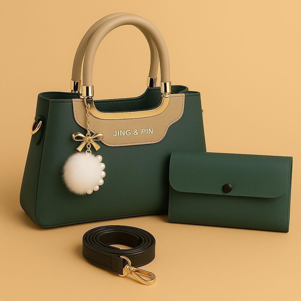 Handbags Set for Girl's with Gold Hardware