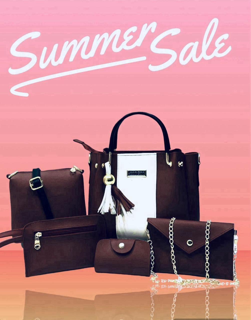 Premium Quality 5 Pcs Handbags Set For Girls