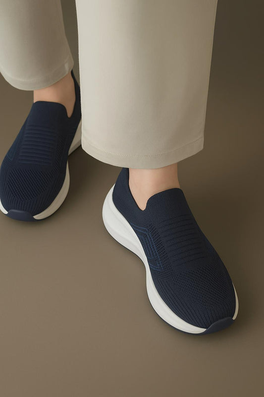Premium Quality Blue Slip-On Shoes For Daily Wear