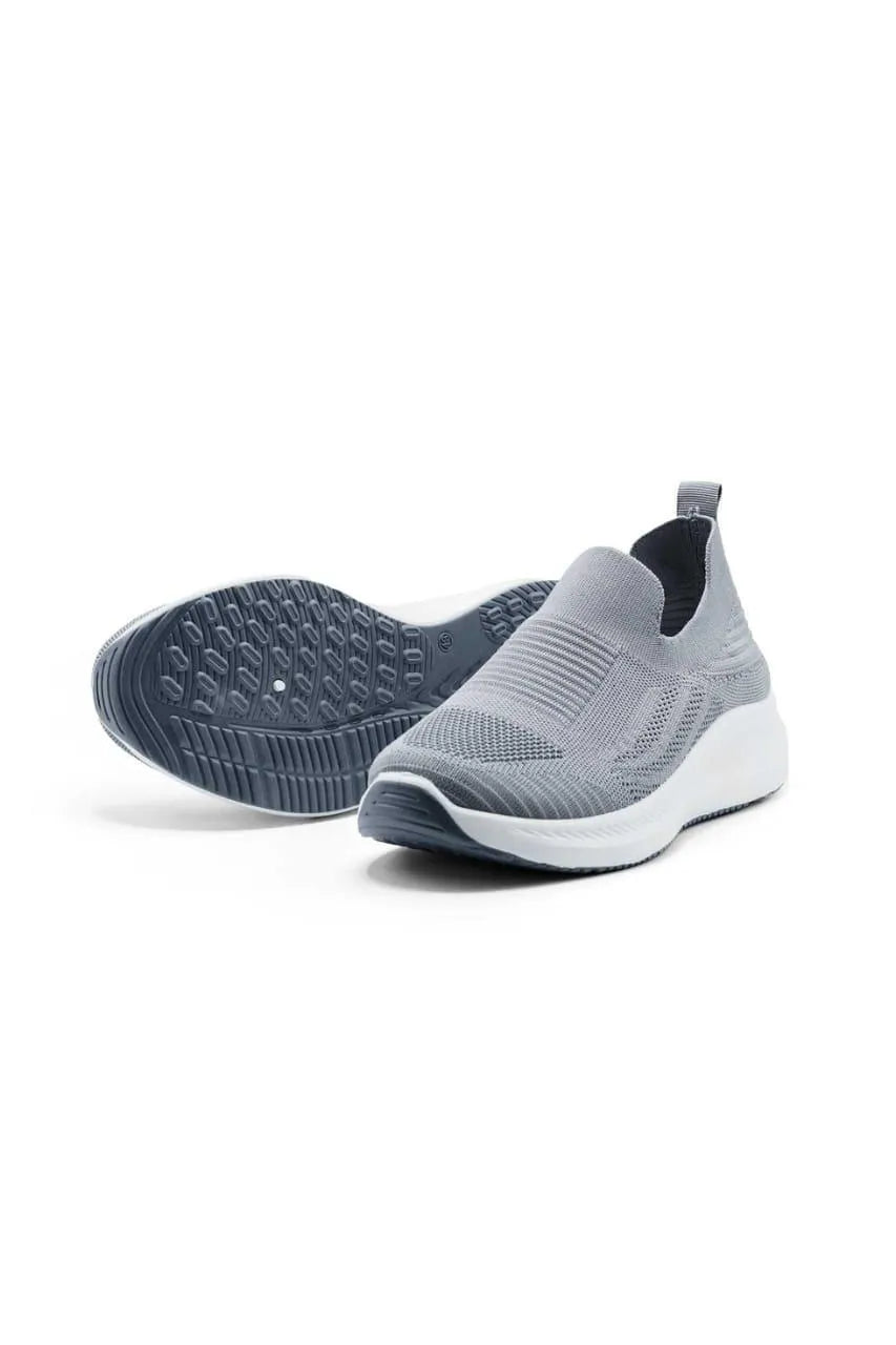 Men's Grey Slip-On Walking Sneakers