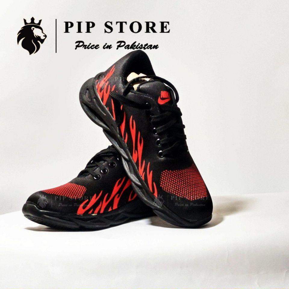 Men's Red Fire Rubber Joggers
