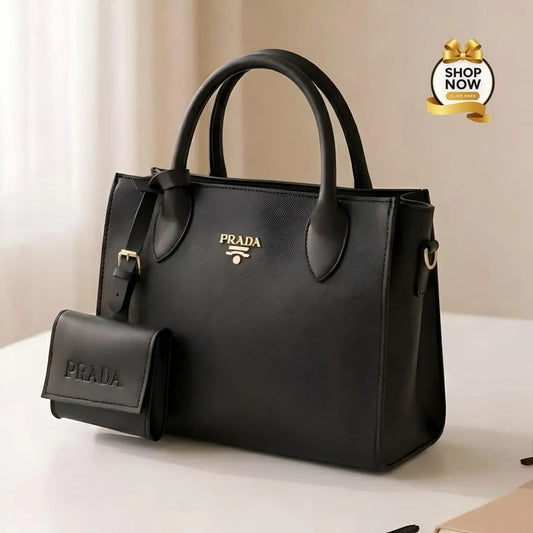 Leather Handbag With belt for women's