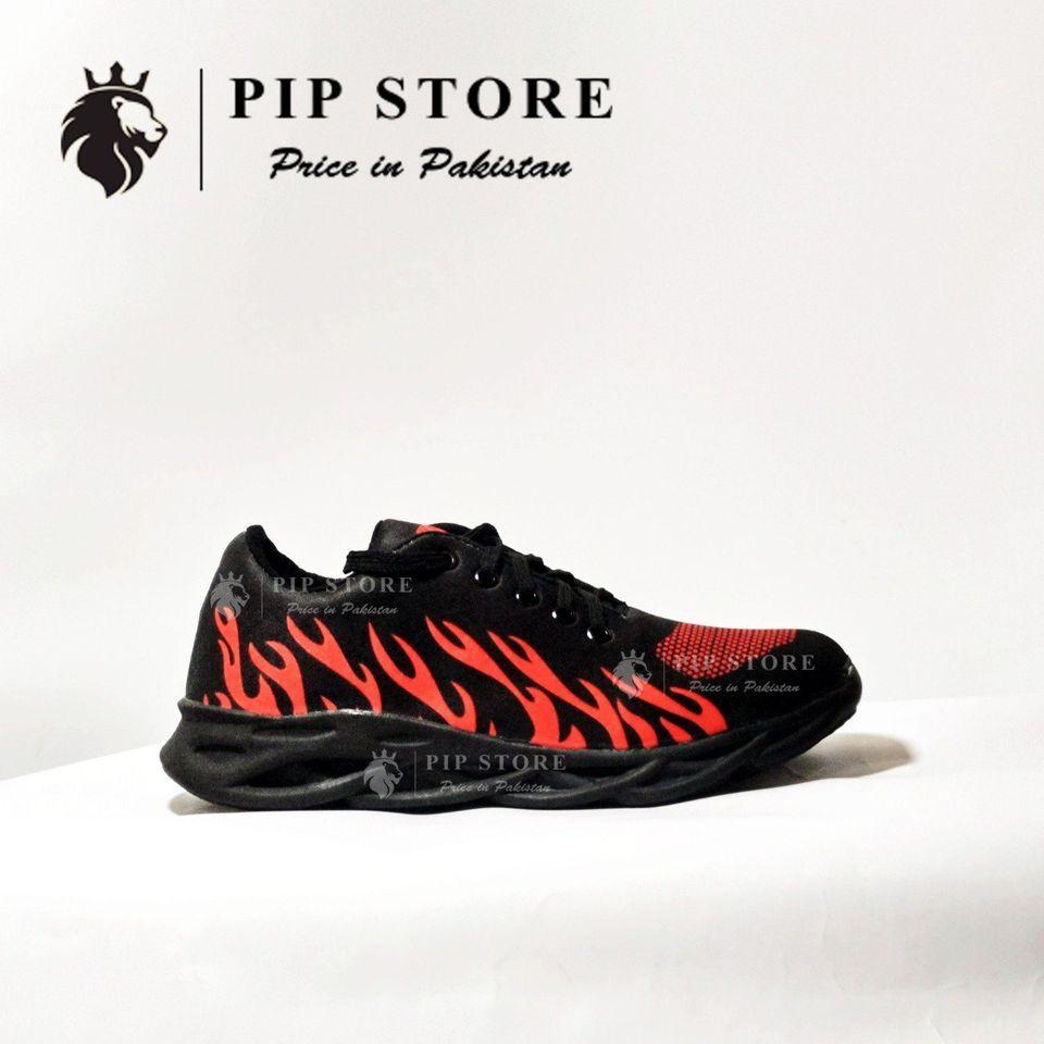 Men's Red Fire Rubber Joggers