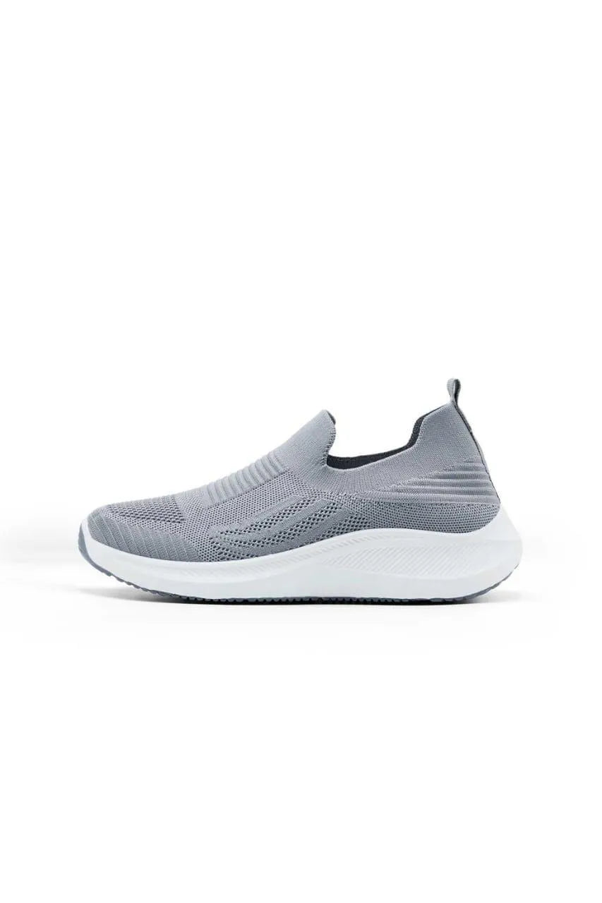 Men's Grey Slip-On Walking Sneakers