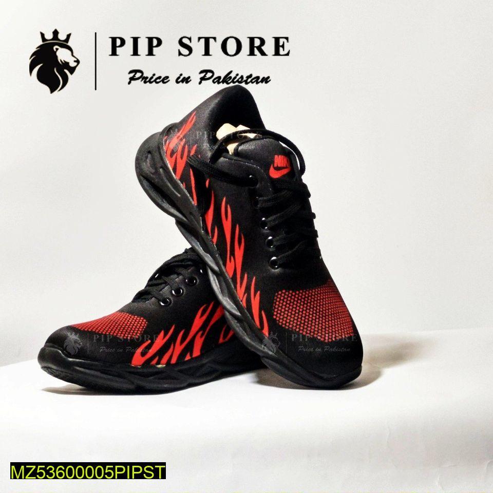 Men's Red Fire Rubber Joggers