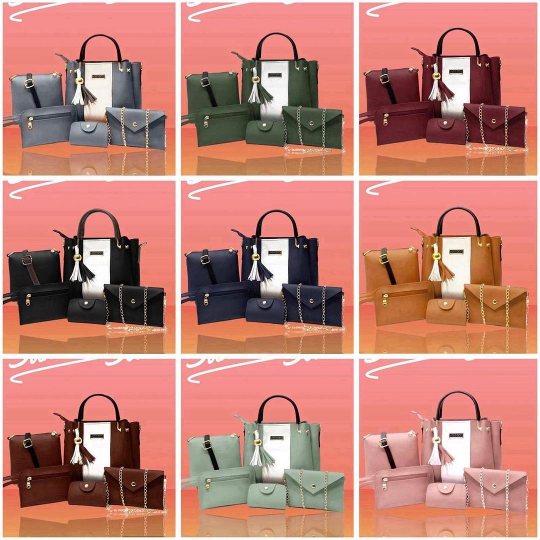 Premium Quality 5 Pcs Handbags Set For Girls