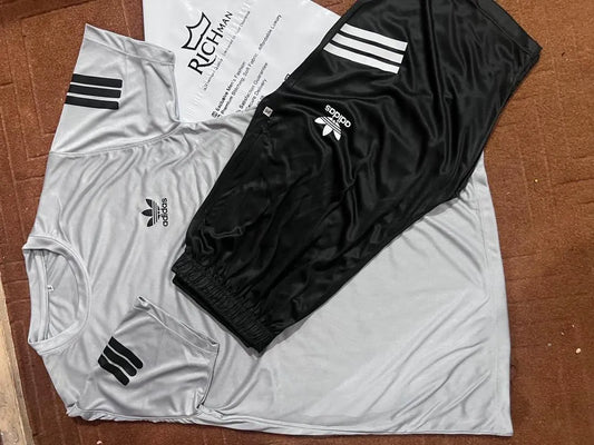 2 Pcs Men's Micro Printed Tracksuit
