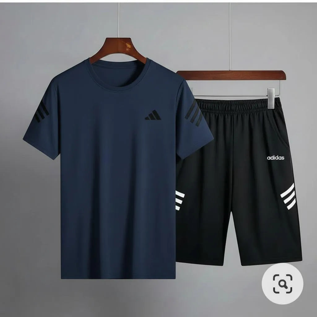 Nikkar Men's Navy Blue Summer Track Suits